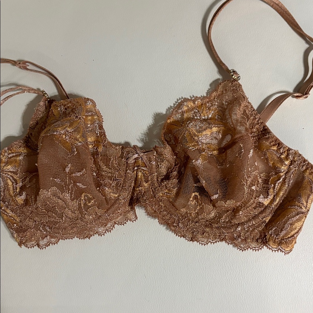 Lace Bra, no padding, jeweled strap
